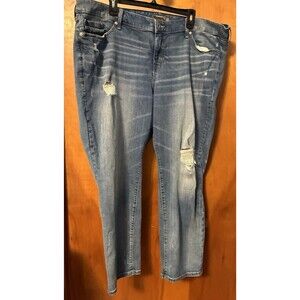 Torrid Jeans Womens Size 22R Vintage Stretch Denim Distressed Boyfriend Straight
